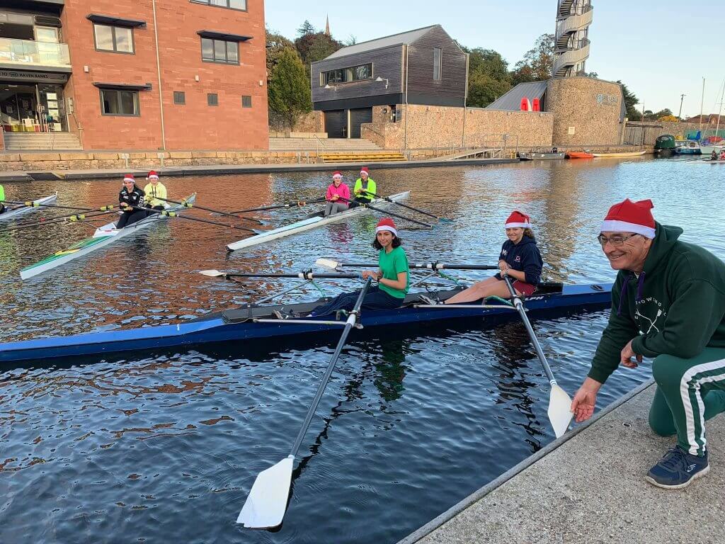 Juniors in Santa hats